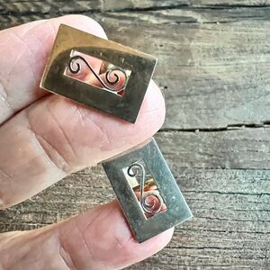 VTG Swank Gold Tone Cufflinks with Open Scrollwork